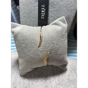 #5. Gold-tone Feather Cuff Bracelet
